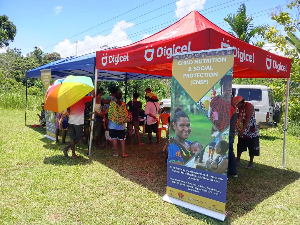 Community outreach event with CNSP banner